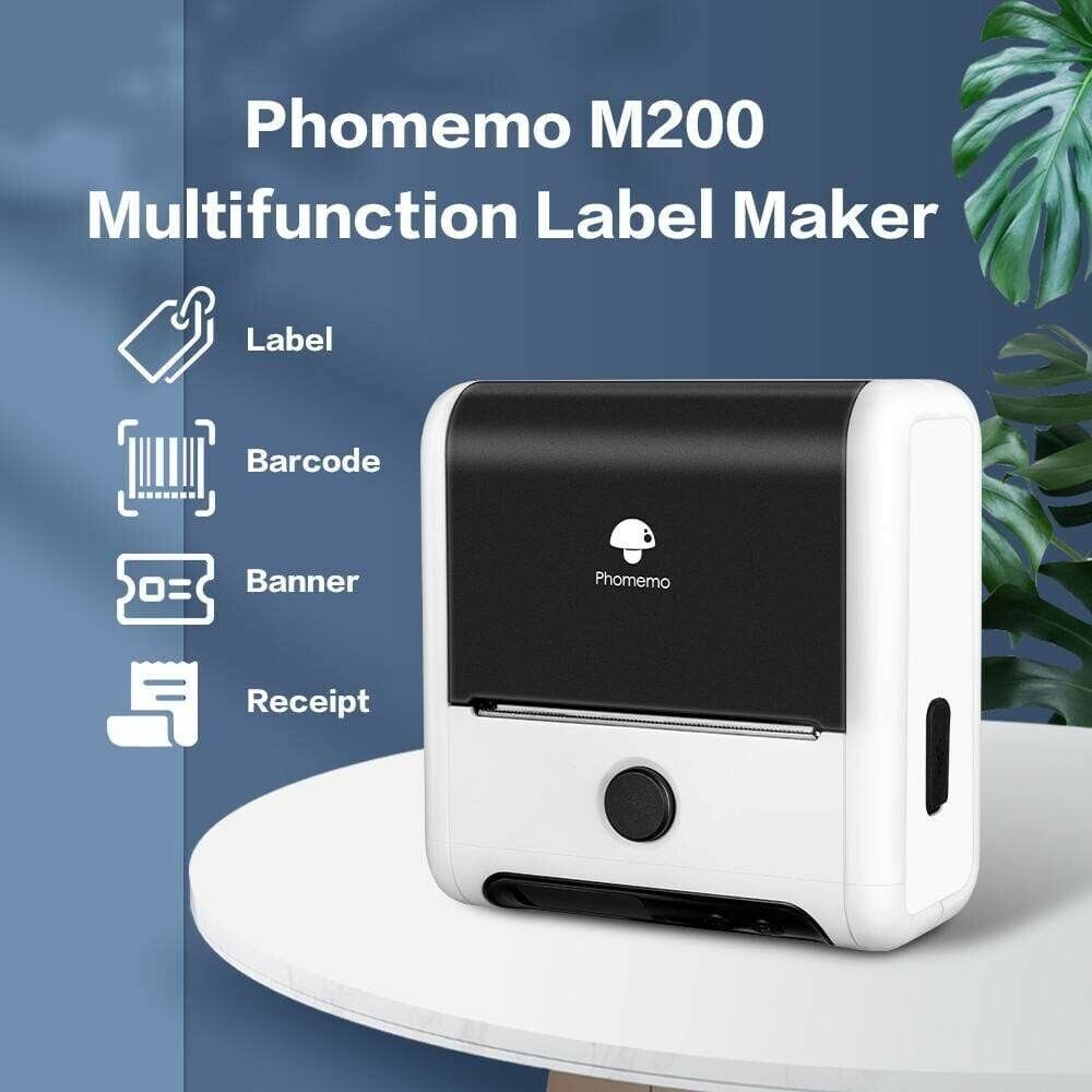 Phomemo M200 Thermal Printer Bluetooth POS Receipt Label Maker for Android & iOS