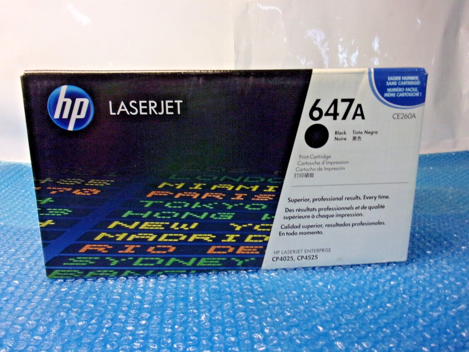 NEW - Genuine - HP 647A CE260A Black Toner for LaserJet Enterprise CP4025 CP4525