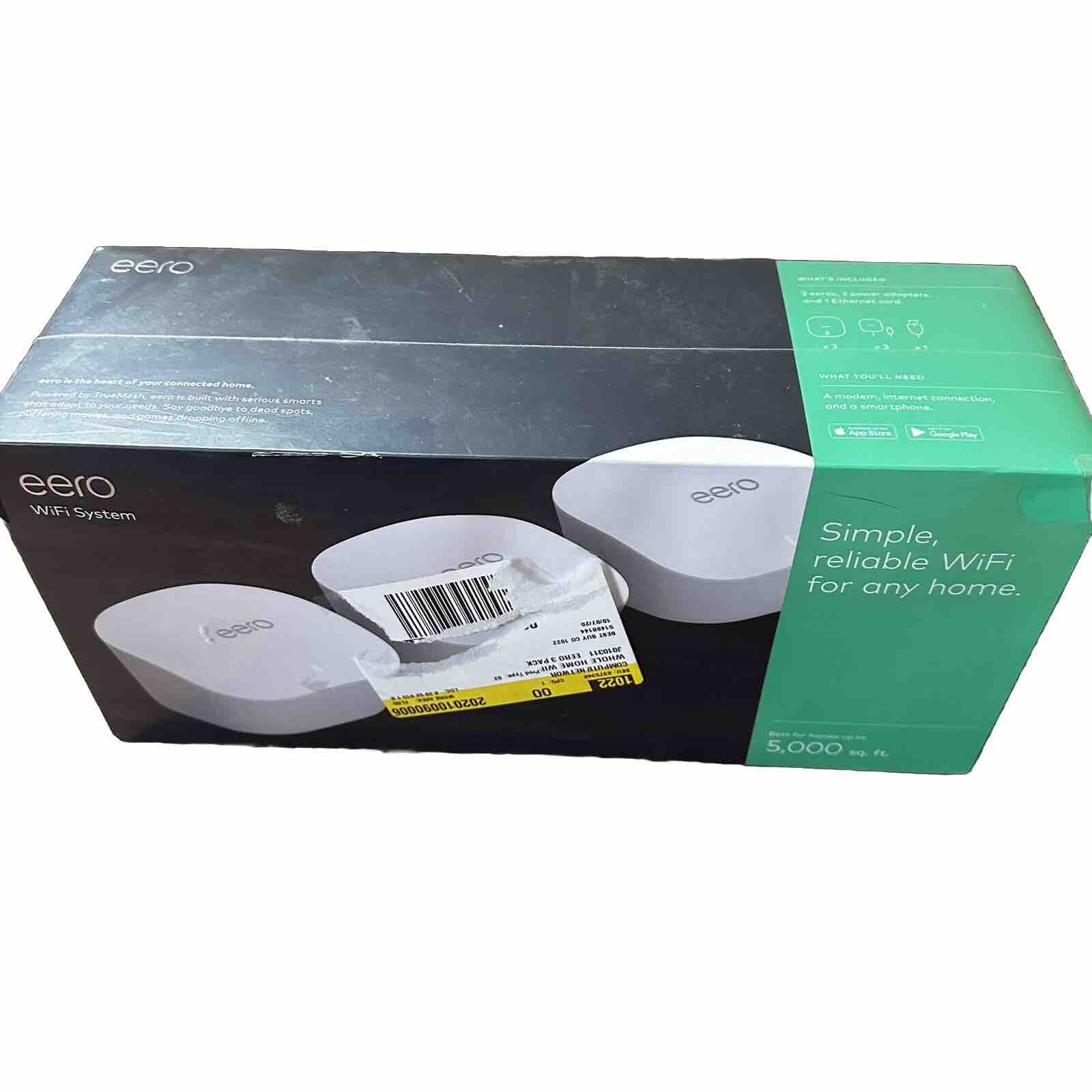 Amazon Eero Mesh Wi-Fi System Router/Extender - Pack of 3 - New & Sealed