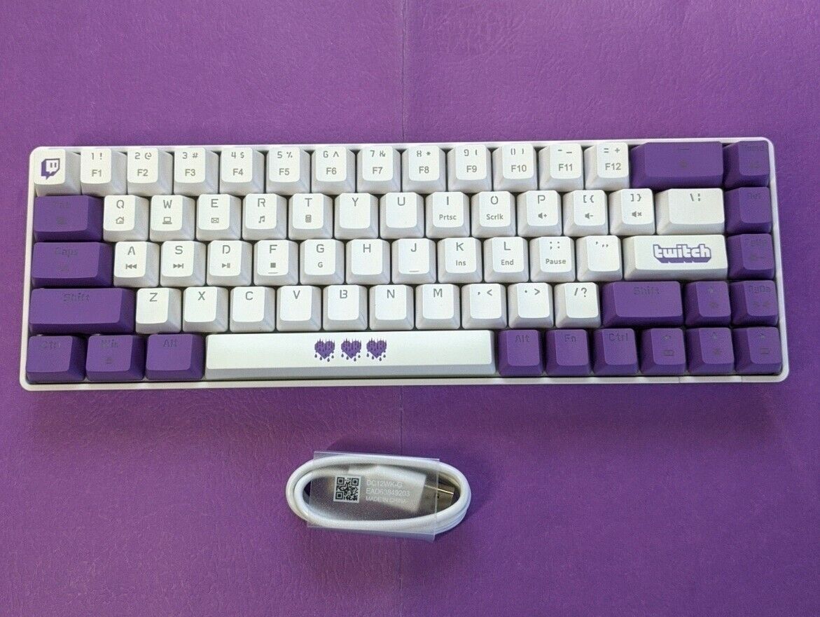 RARE Twitch Mechanical Gaming Keyboard - 68 Keys - RBG Backlit - Wired USB
