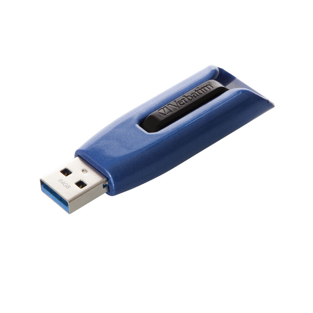 Verbatim 49807 Store 'N' Go V3 Max USB Flash Drive 64GB 3.0 Blue