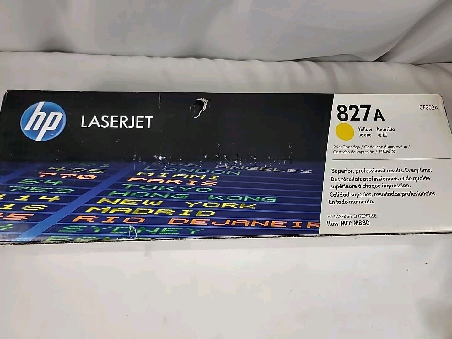 HP 827A CF302A Yellow Toner Cartridge New In Sealed Box Genuine
