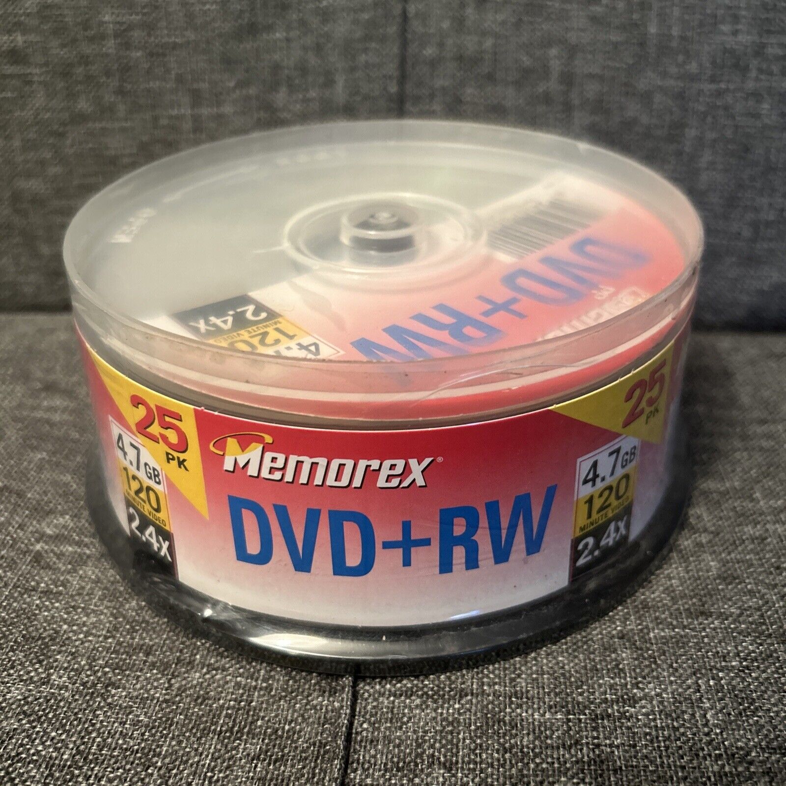 Memorex DVD+RW DVD RW 25 Pack 4.7 GB 2.4X 120 Min Brand New Rewritable Sealed