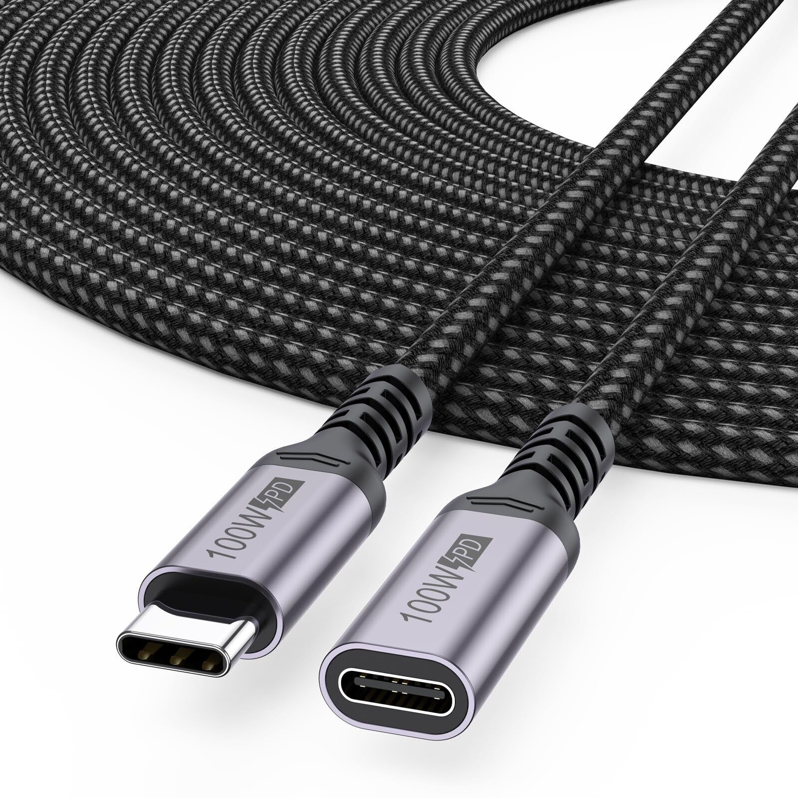 USB C Extension Cable 20 ft / 6 Meters, USB Type C Extension Male to Female Brai