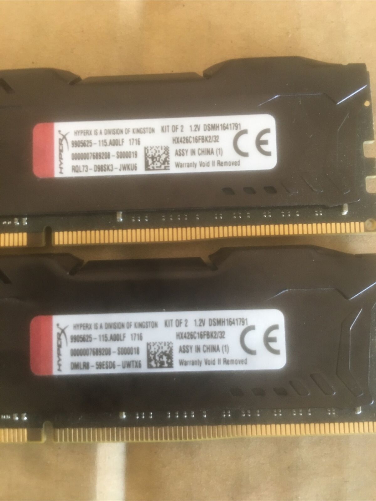 Kingston HyperX Fury 32GB (16GBx2) DDR4 2666MHz RAM HX426C16FBK2/32 Desktop Ram