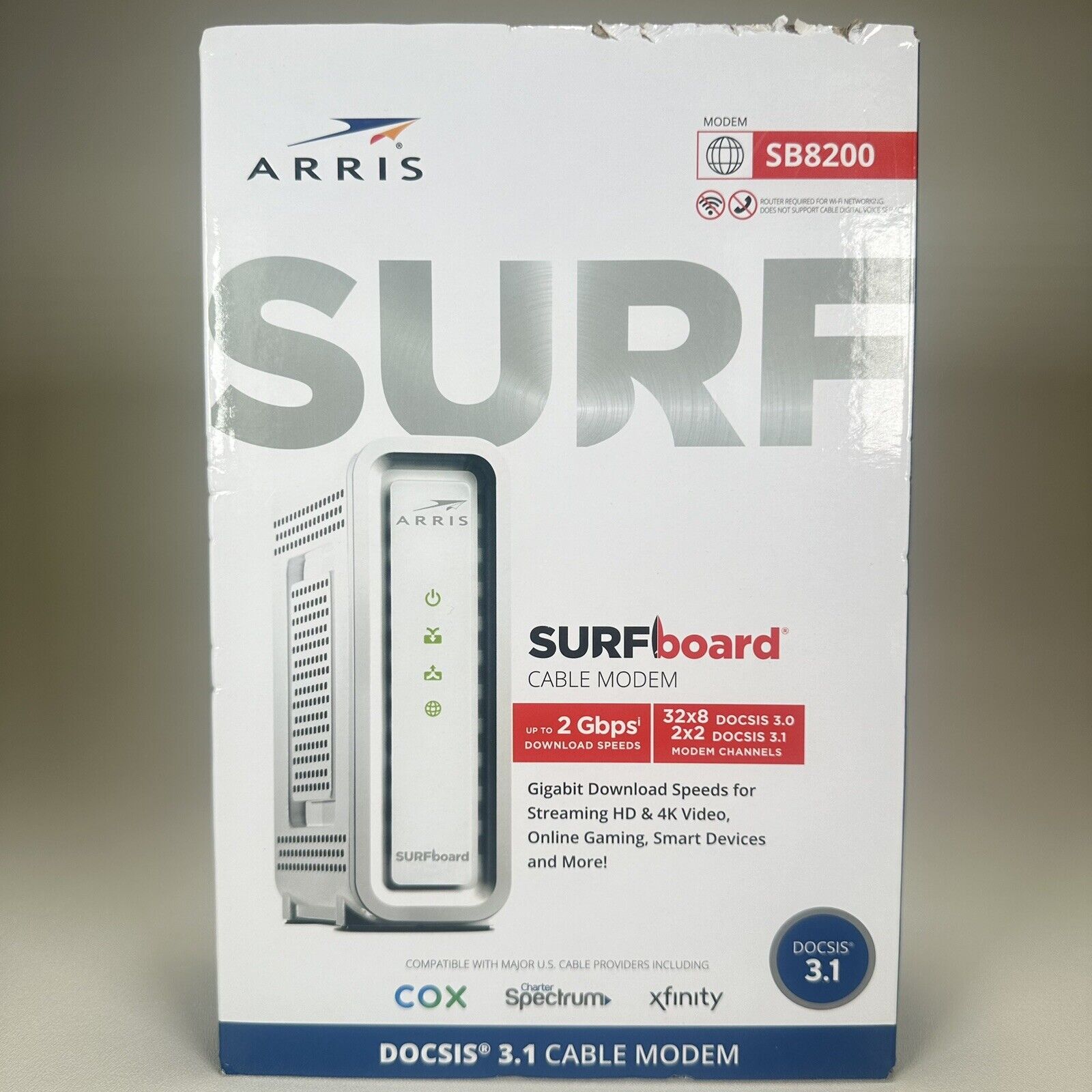 ARRIS SURFboard SB8200 DOCSIS 3.1 10 Gbps Cable Modem Brand New Factory Sealed