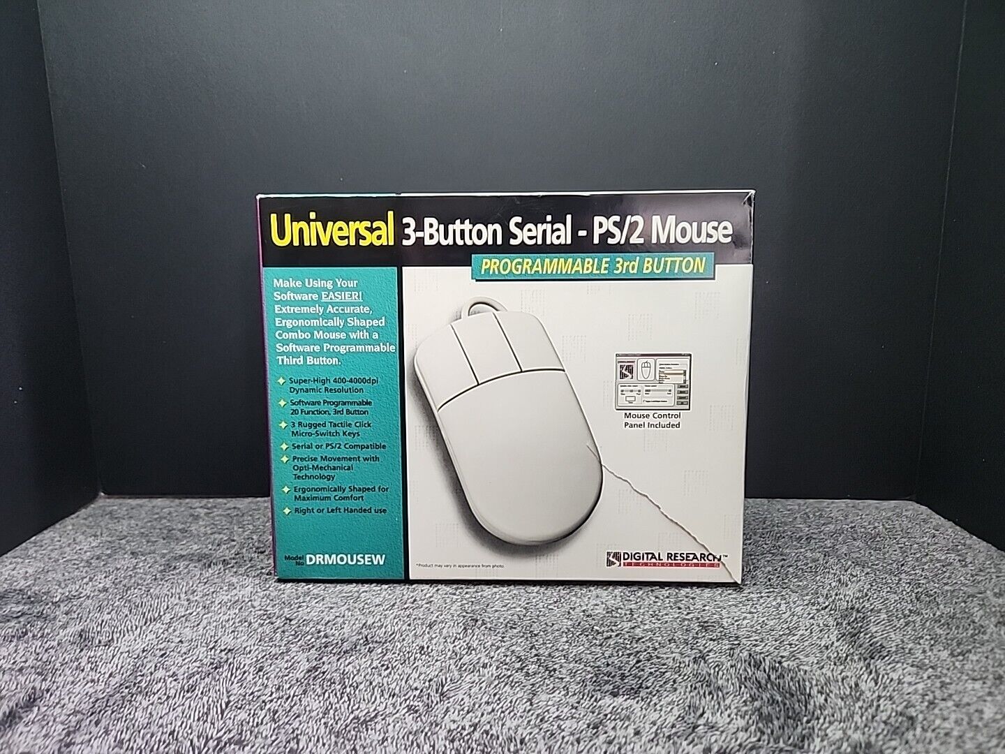 Vintage Digital Research Universal  3-Button Serial - PS/2 Mouse In Box