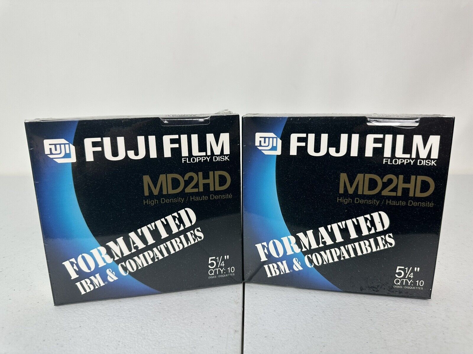 Fuji Film Floppy Disk MD2HD Qty. (2) 10-Pack 5-1/4 PC/AT Compatible 20 NEW Disks