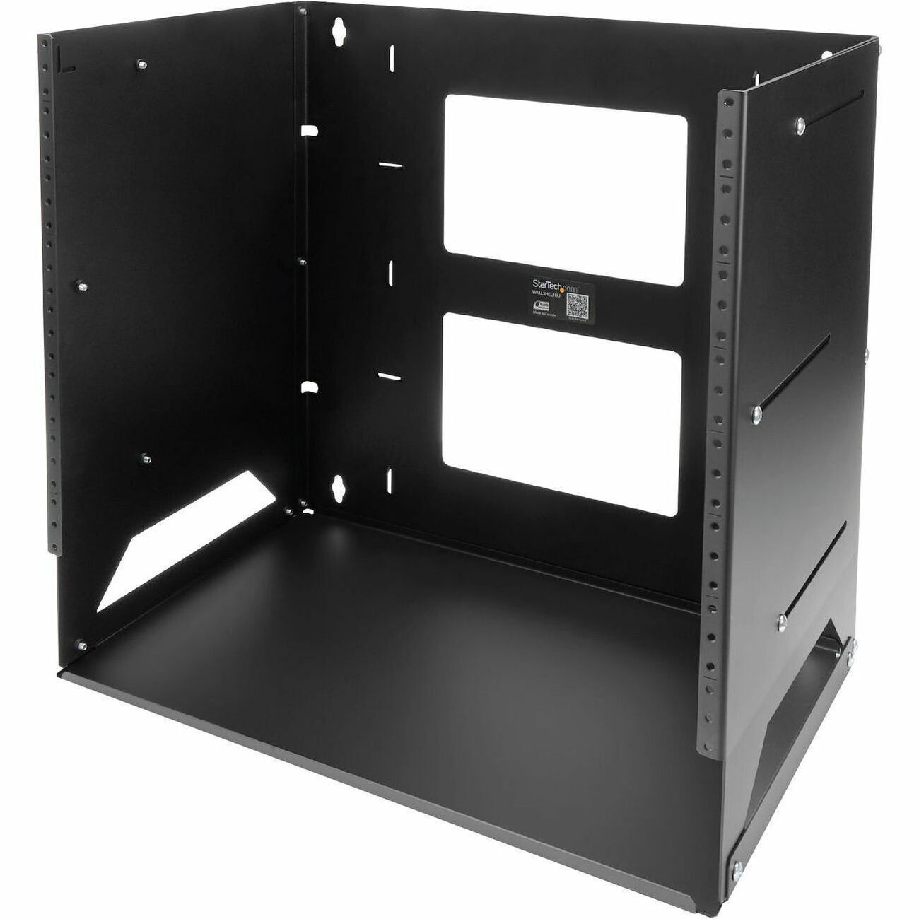 StarTech.com 8U Wall-Mount Server Rack with Built-in Shelf - Solid Steel -