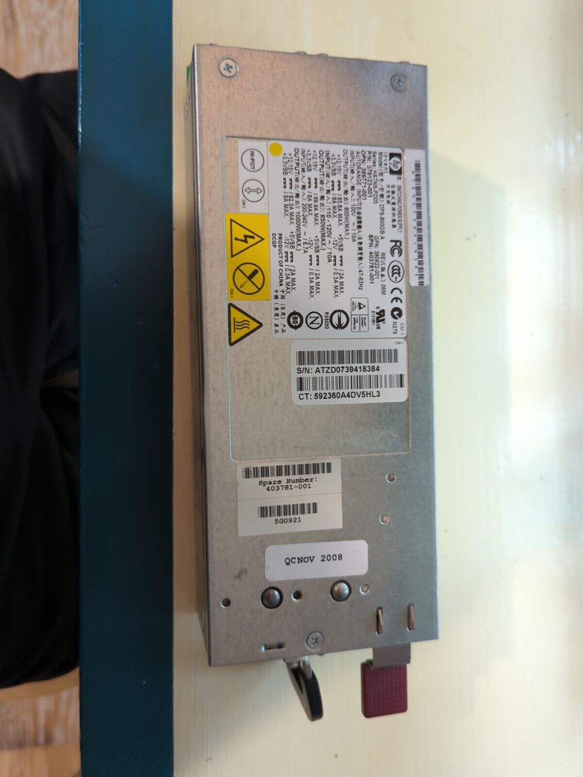 Genuine HP Proliant Server DPS-800GB A 1,000W Server Power Supply Tested