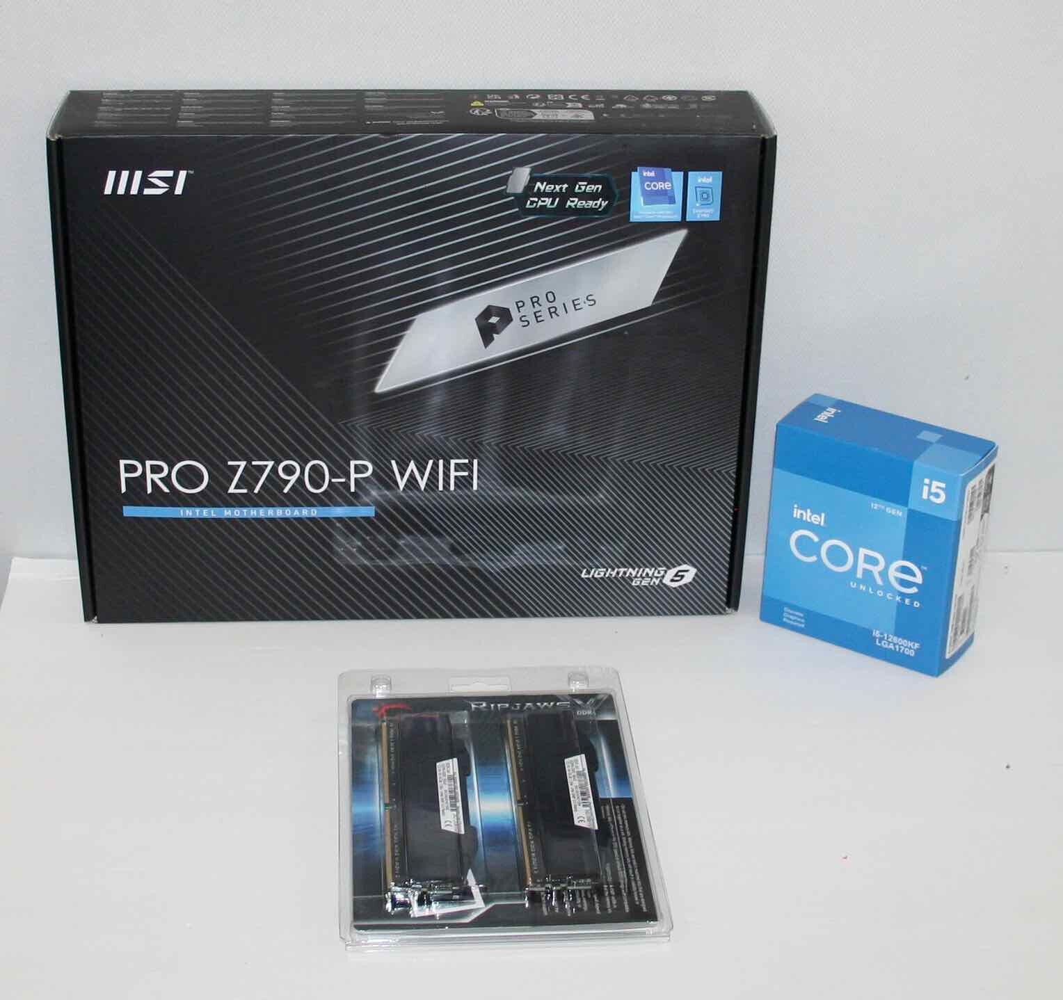 Intel i5 12600KF, MSI Z790-P PRO WIFI DDR4, G.Skill Ripjaws V 16GB DDR4 Bundle