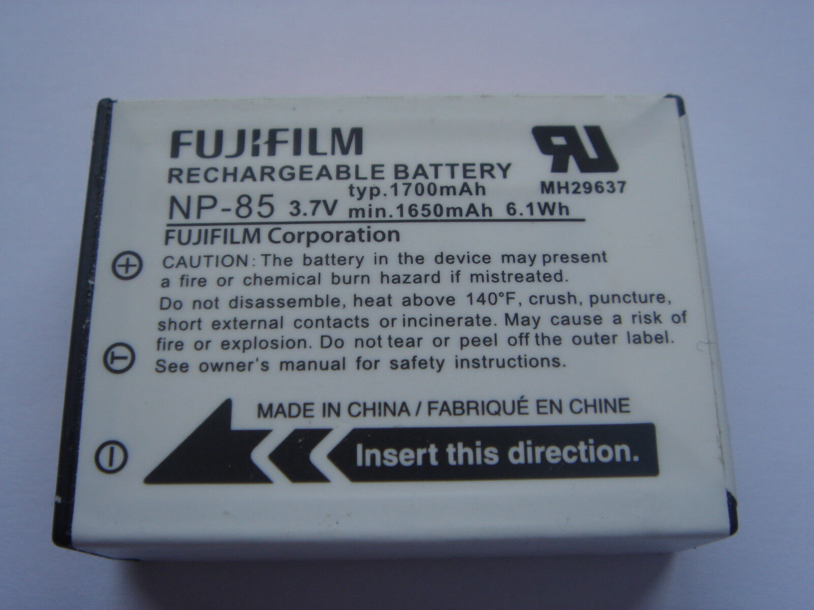 Original Battery Fujifilm NP-85 3.7V 1700mAh 6.1Wh Genuine Battery New