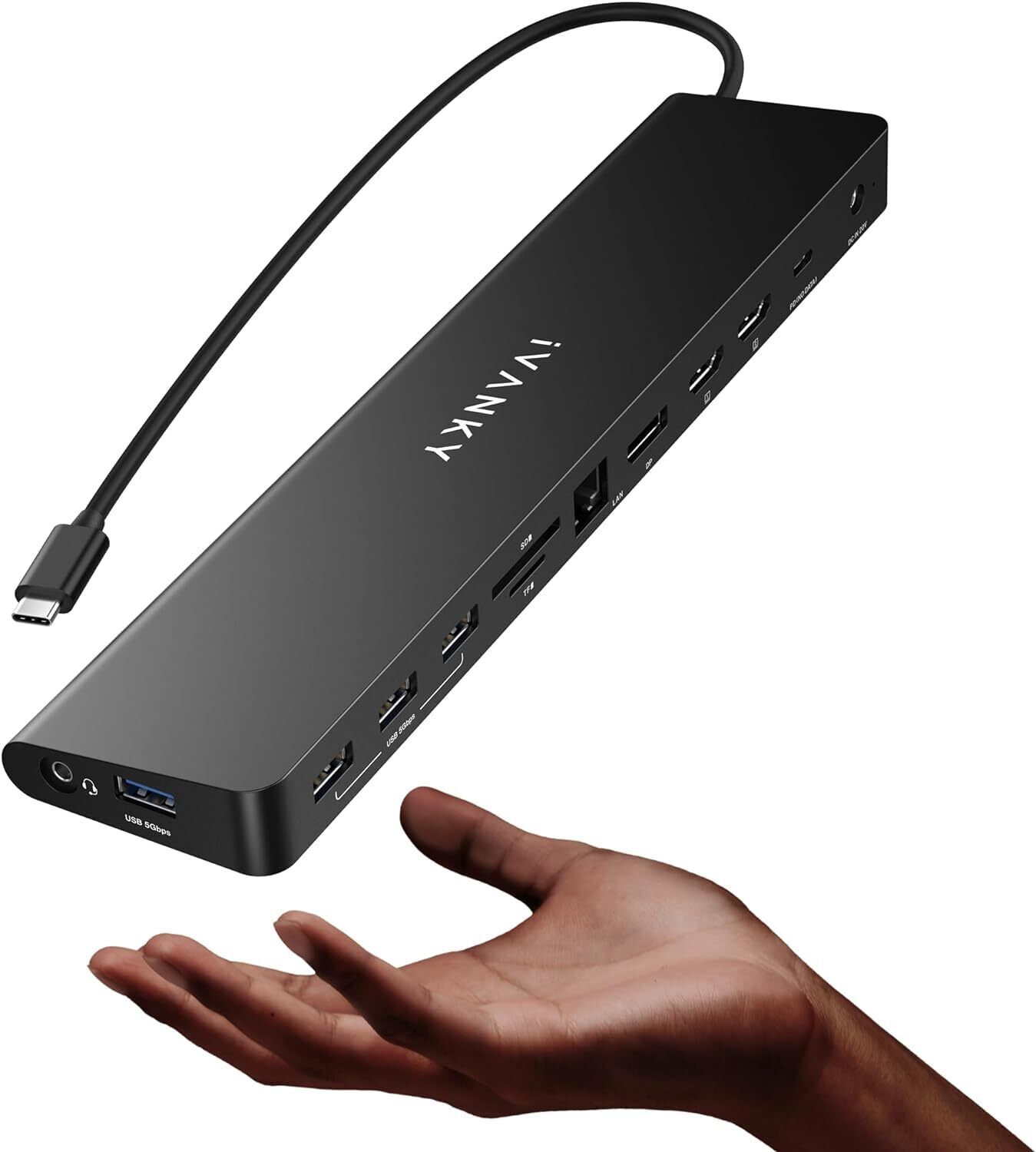 iVANKY EdgeDock 2 Laptop Docking Station with 100W Power Adapter USB C 13-in-...