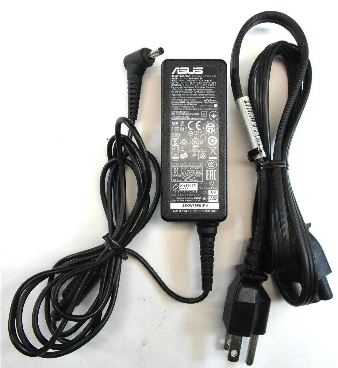 Genuine Asus Laptop Charger AC Adapter Power Supply ADP-40KD BB C.C BV 4.0mm Tip