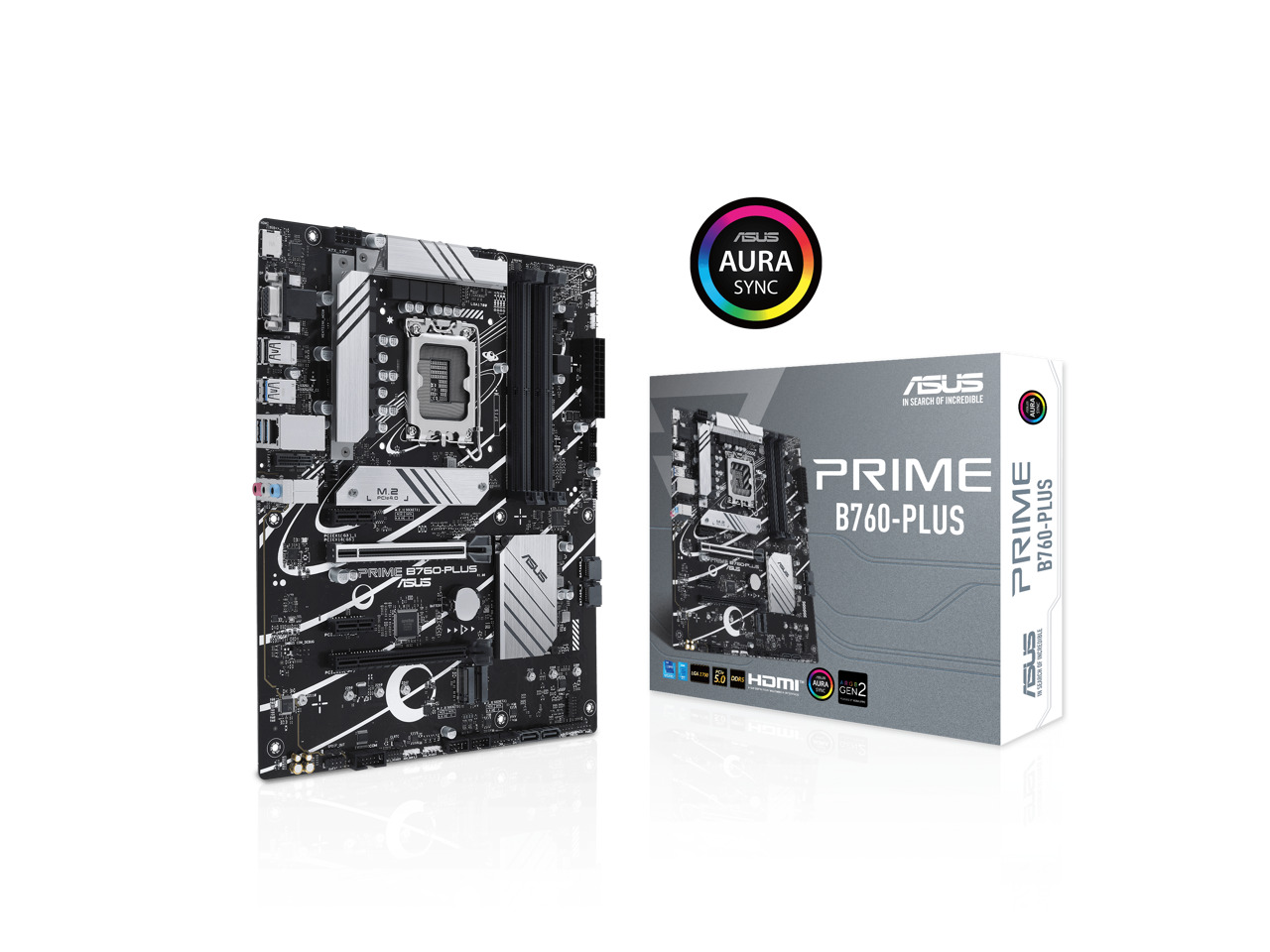 (Factory Refurbished) ASUS Prime B760-PLUS PCIe 5.0 DDR5 M.2 ATX motherboard