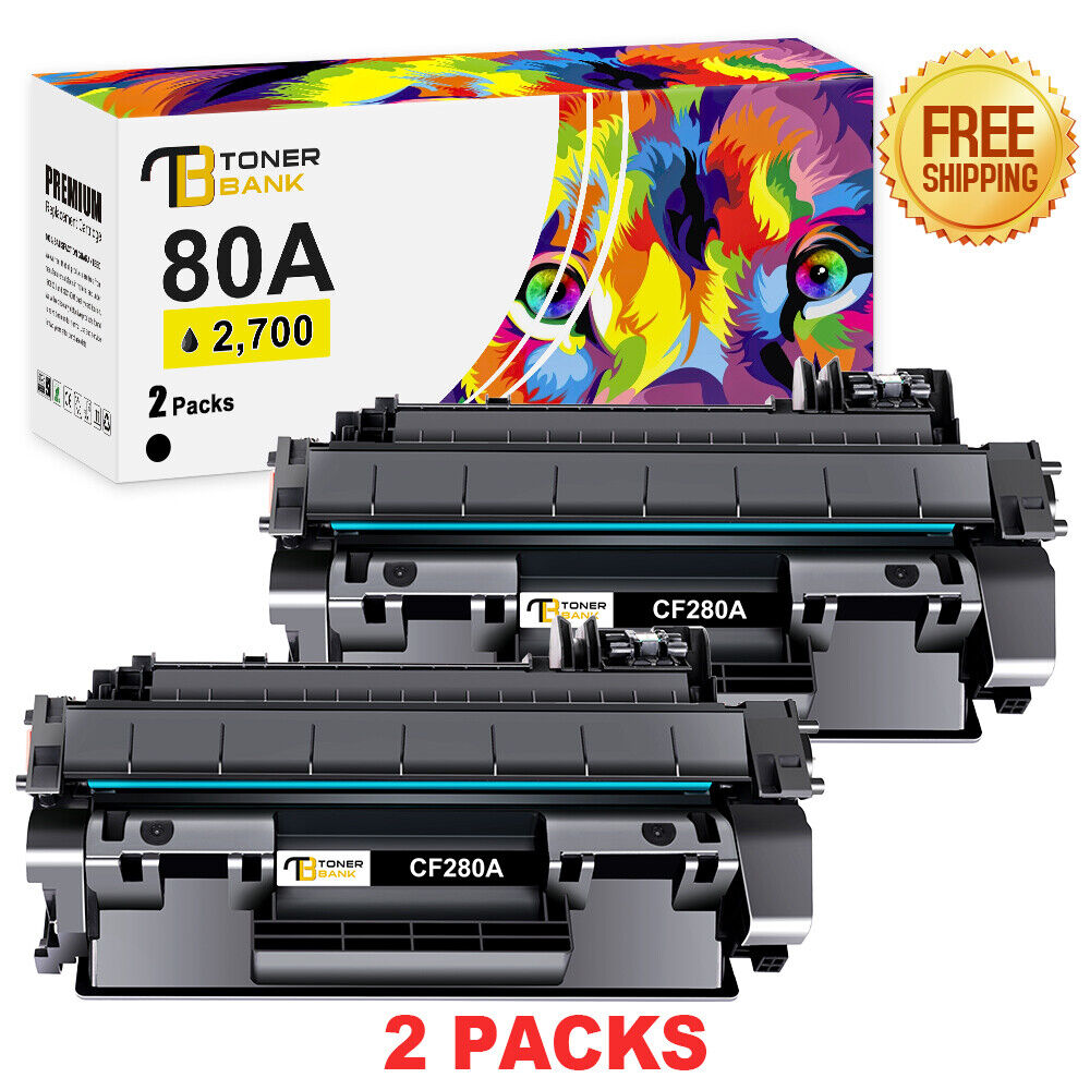 1-20PK Black CF280A 80A Toner Cartridge for HP LaserJet Pro 400 M401dw M401a LOT