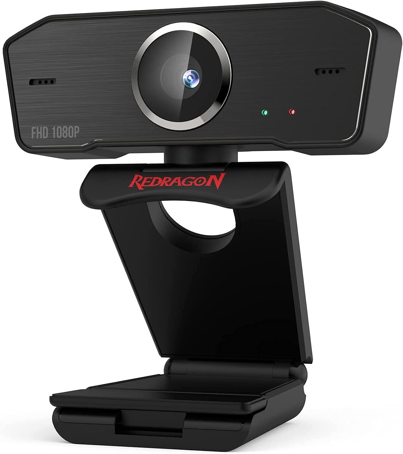 Redragon GW800 360? Rotation 1080P PC Webcam w/Built-in Dual Microphone, Black