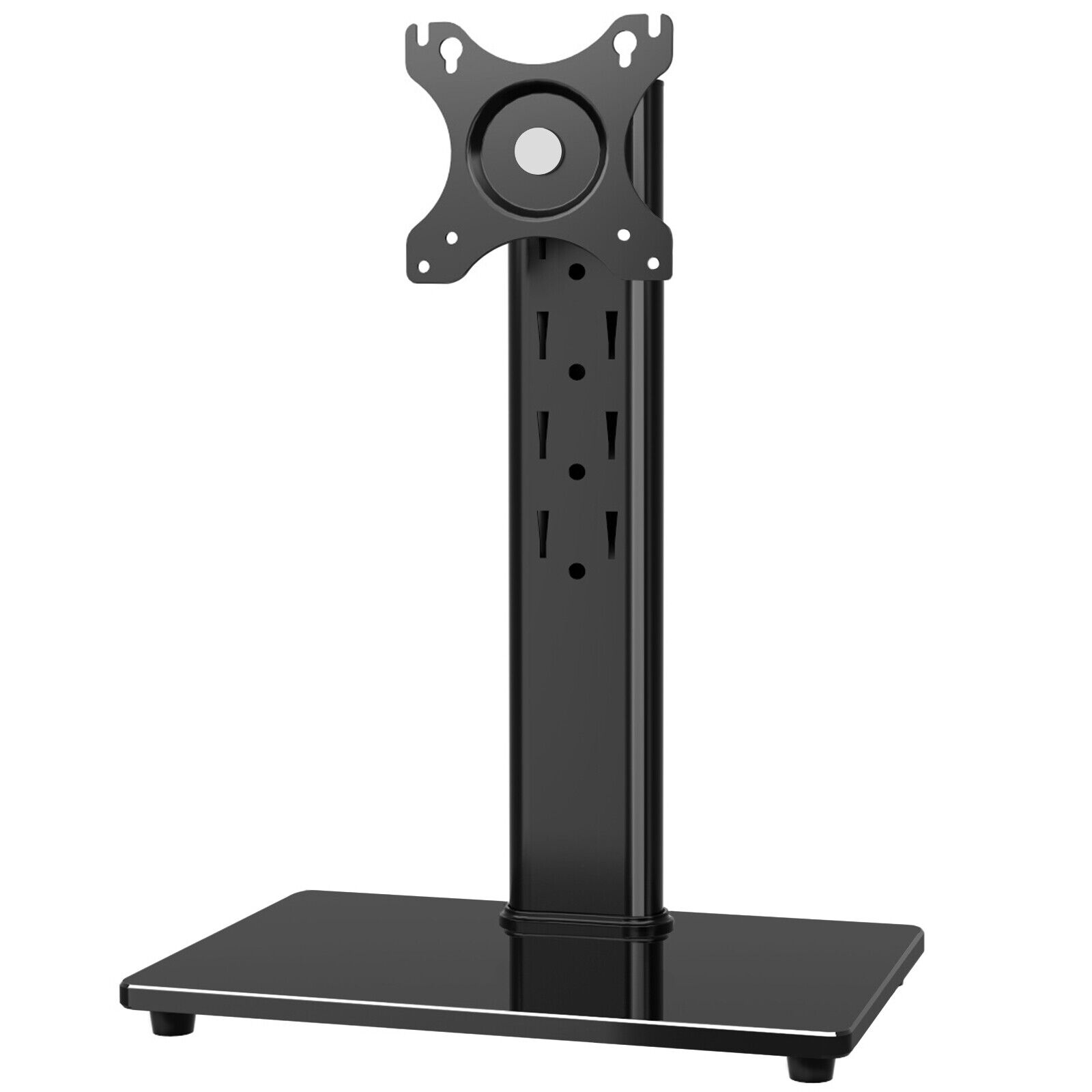 Single Monitor TV Stand Desk Free-Standing Swivel Tilt Rotation for 13-32in TV