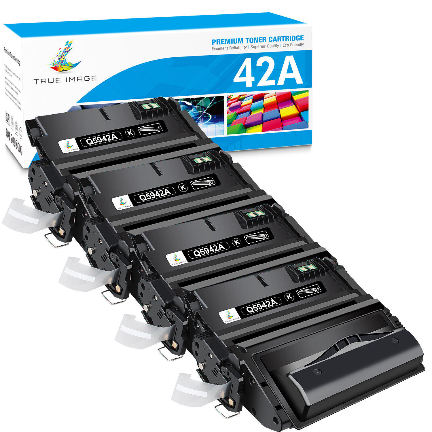 4PK Q5942A 42A Black Toner Compatible With HP LaserJet 4200 4200N 4200TN 4200DTN