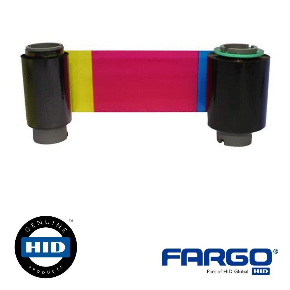 Lot of 10 Fargo 086202 YMCKK DTC 550 Color Ribbon w/Cleaning Roller - 500 Images