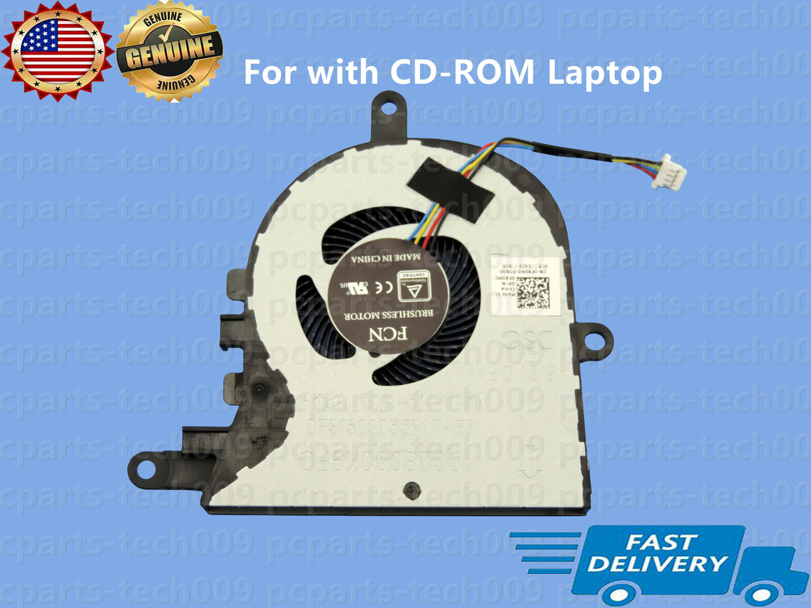 Original CPU cooling fan for Dell Laptop 0FX0M0 CN-0FX0M0