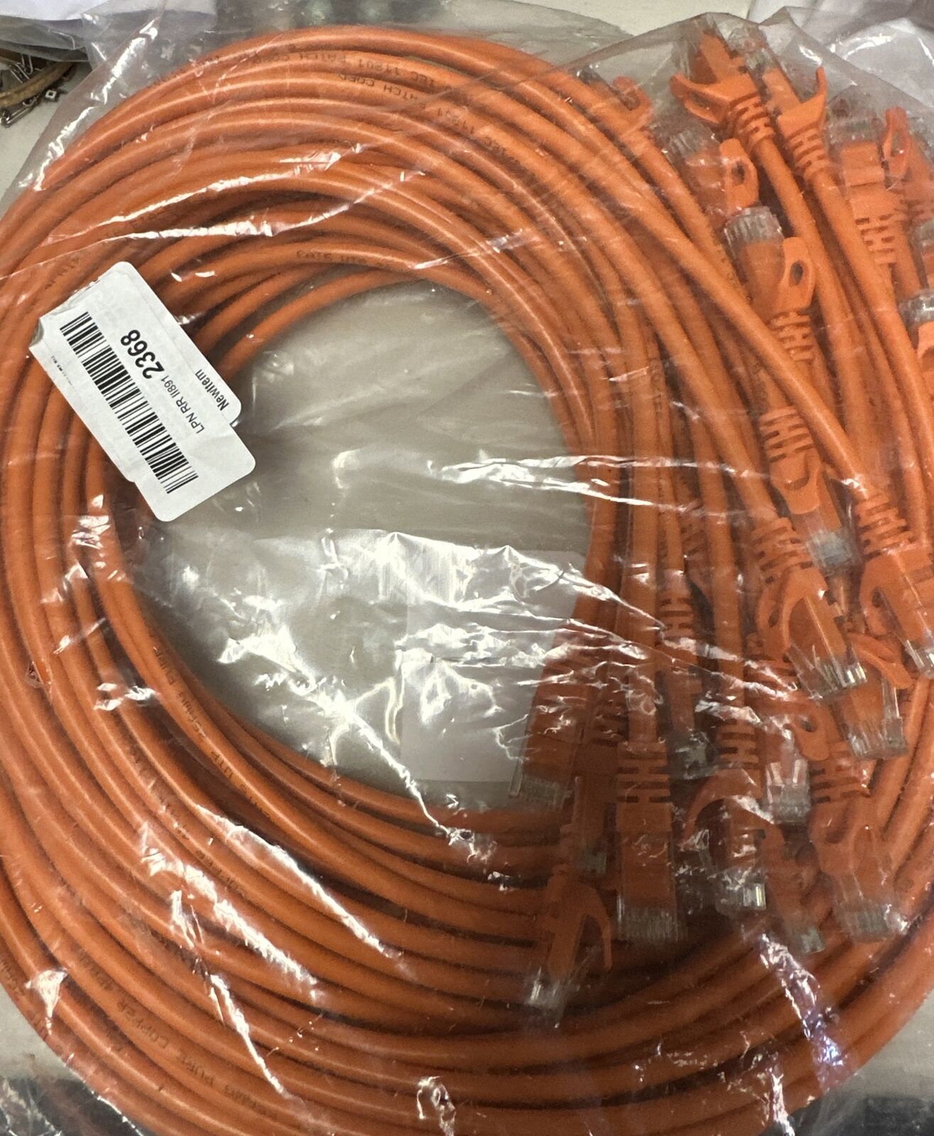 24 Pack Cat6 Ethernet Patch Cables 5ft Orange Gold Plate Pins Snagless NEW