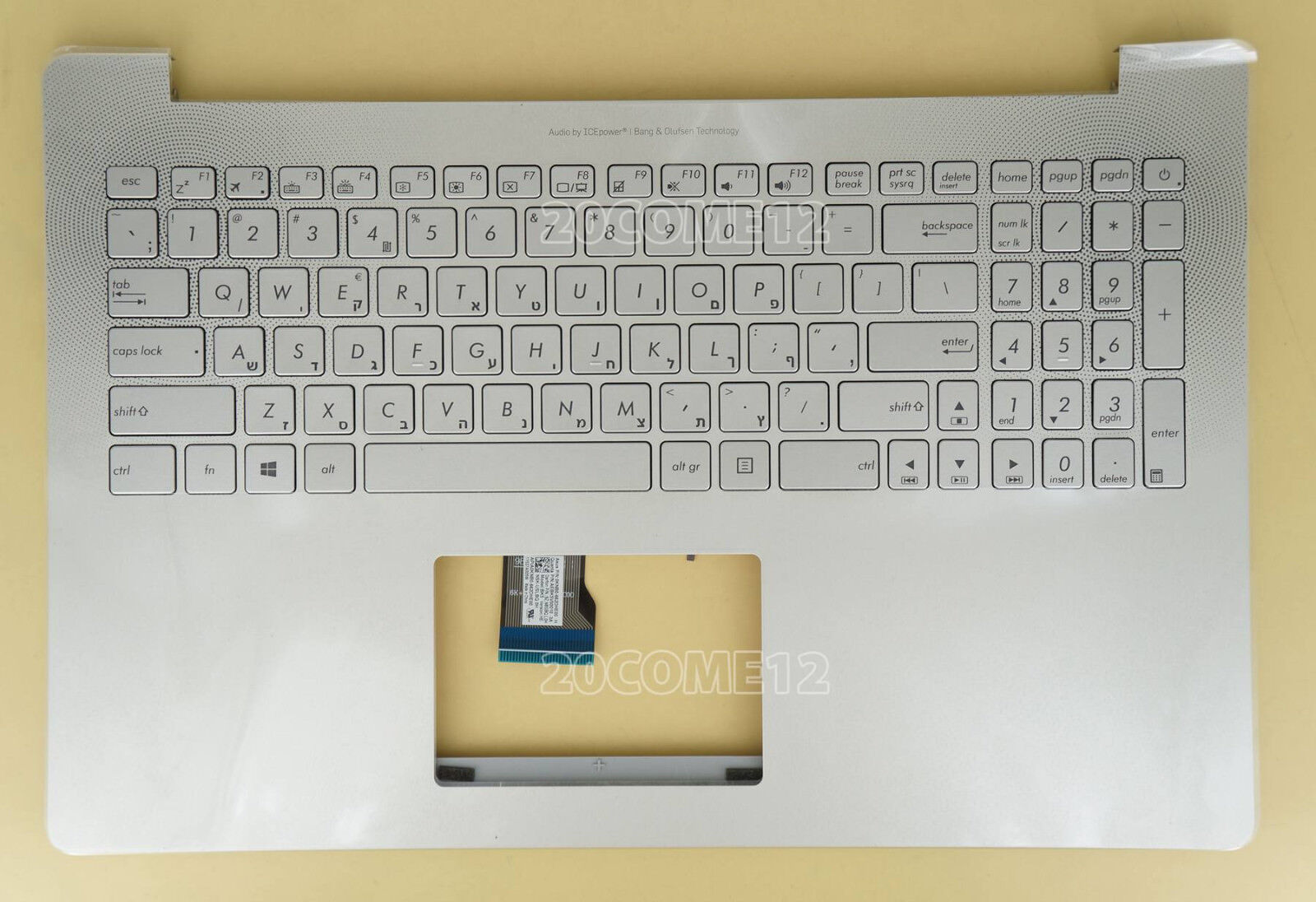 NEW for ASUS UX501JW N501JW Keyboard Palmrest Backlit US & Hebrew Israel