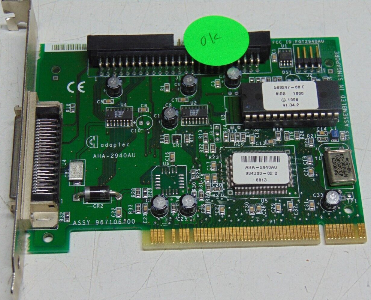 Adaptec AHA- 2940AU Ultra SCSI Adapter GT-8 Card