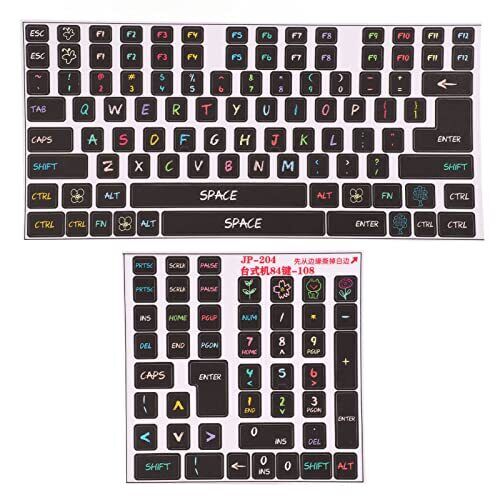 2PCS/Pack Universal English Keyboard Stickers Frosted Surface Replacement Mec...