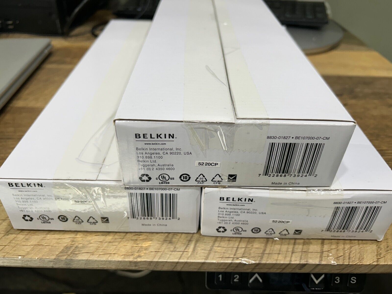 Lot 0f 3 Belkin BE107000-07-CM 7 Outlet Surge Protector Power Strip NEW IN BOX