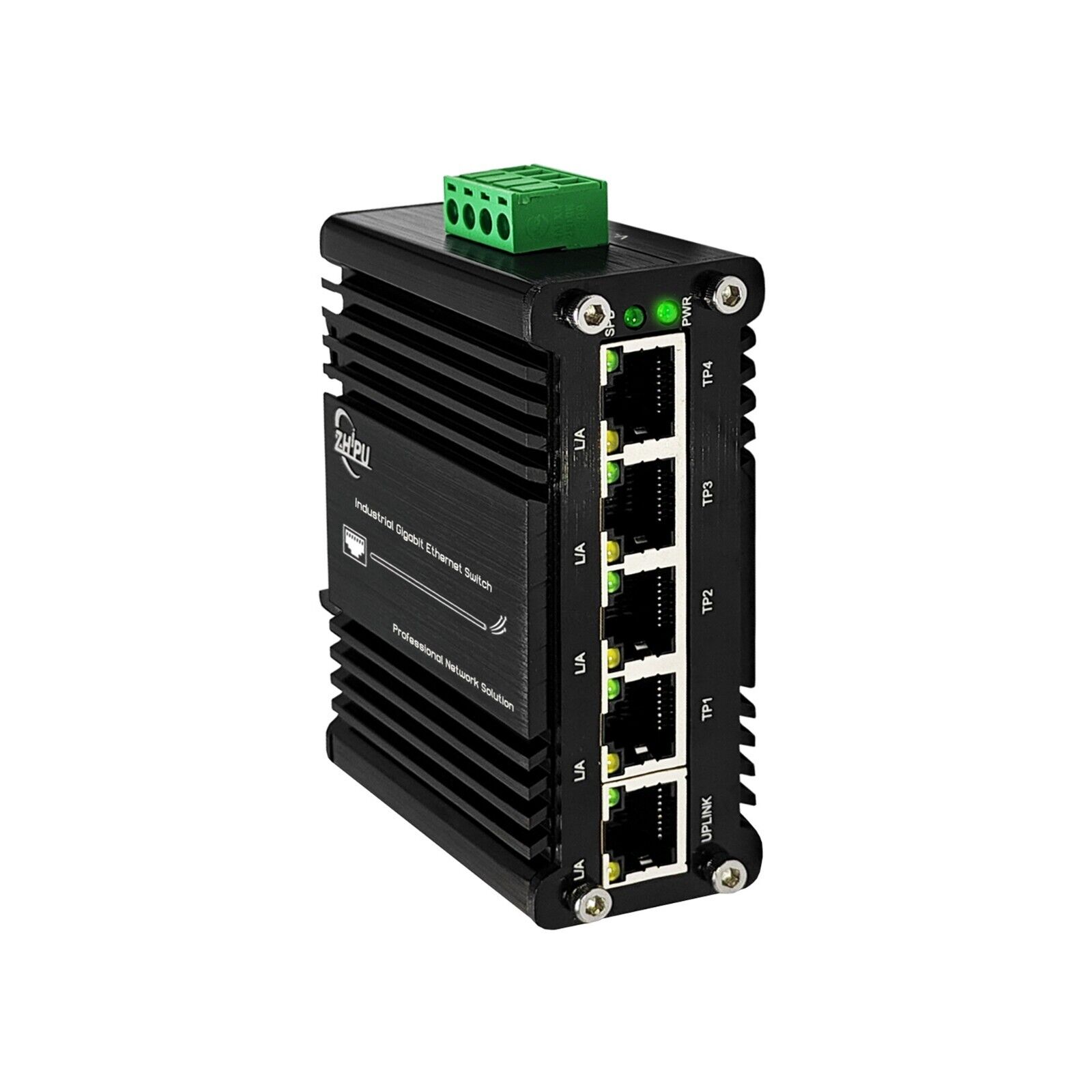 Mini Industrial New 5 Ports Gigabit Ethernet Switch RJ45 Din Rail 12~48V DC