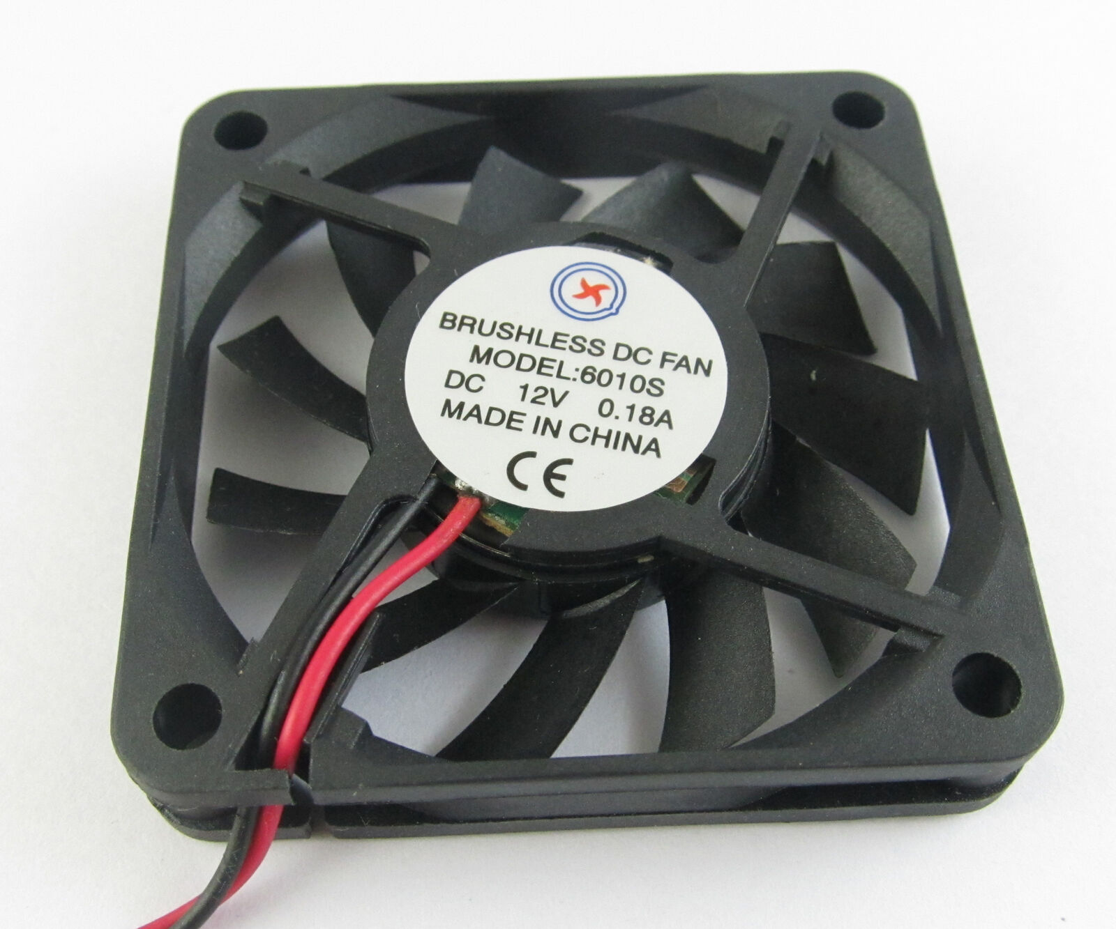 50pcs Brushless DC Cooling Fan 60x60x10mm 6010 11blades 12V 0.18A 2pin Connector
