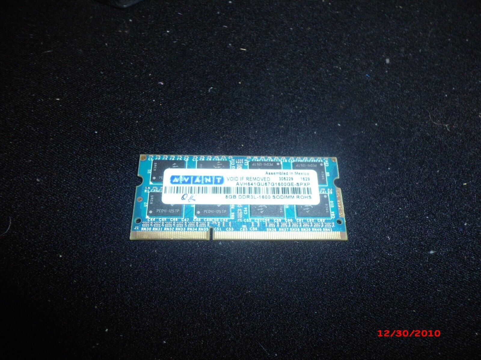 AVANT 8GB PC3L-12800s DDR3-1600 SoDimm Memory Laptop Ram AVH641GU67G1600GE-SPXP
