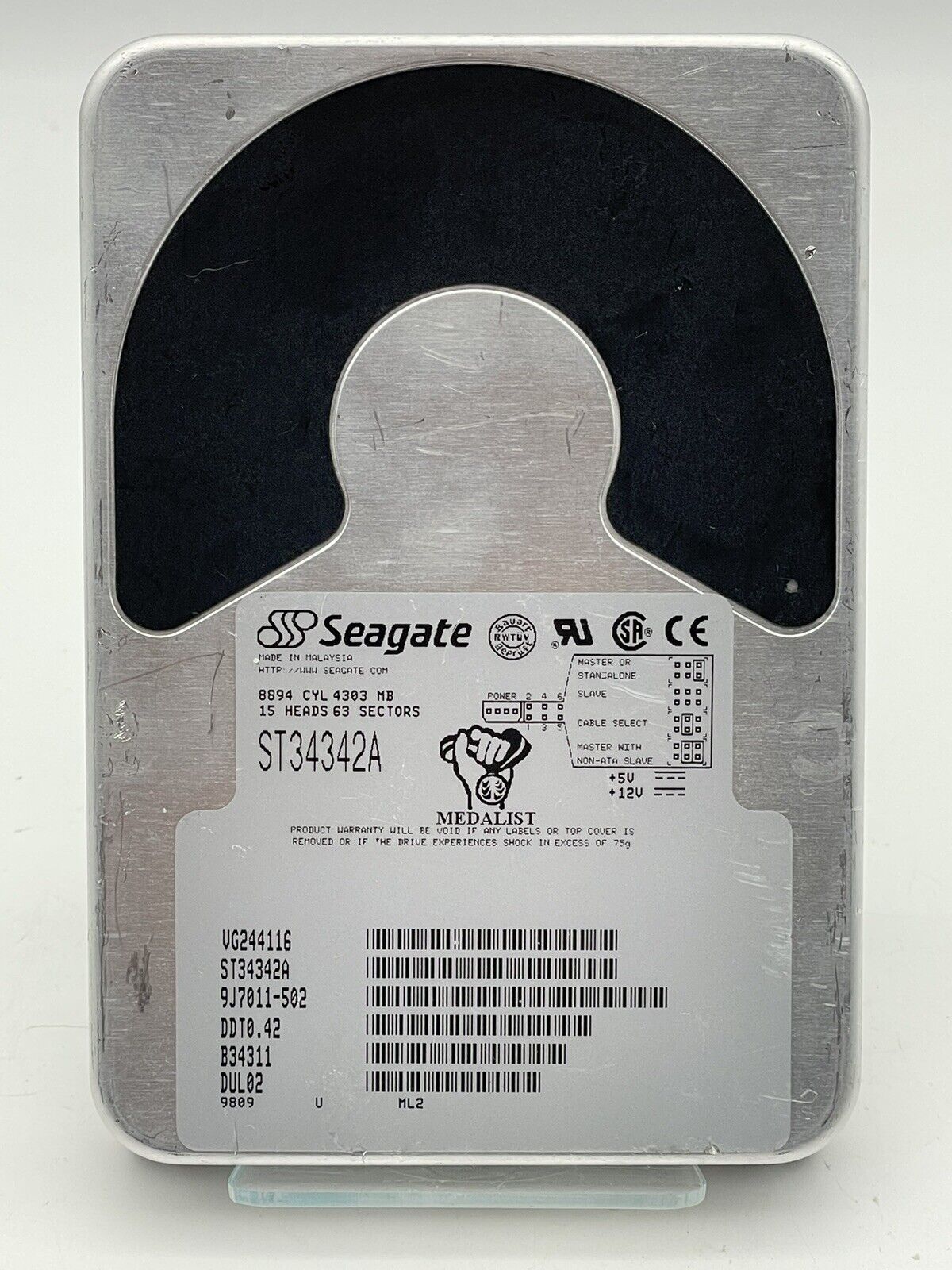 Vintage Seagate ST34342A Medalist 4.3GB 3.5