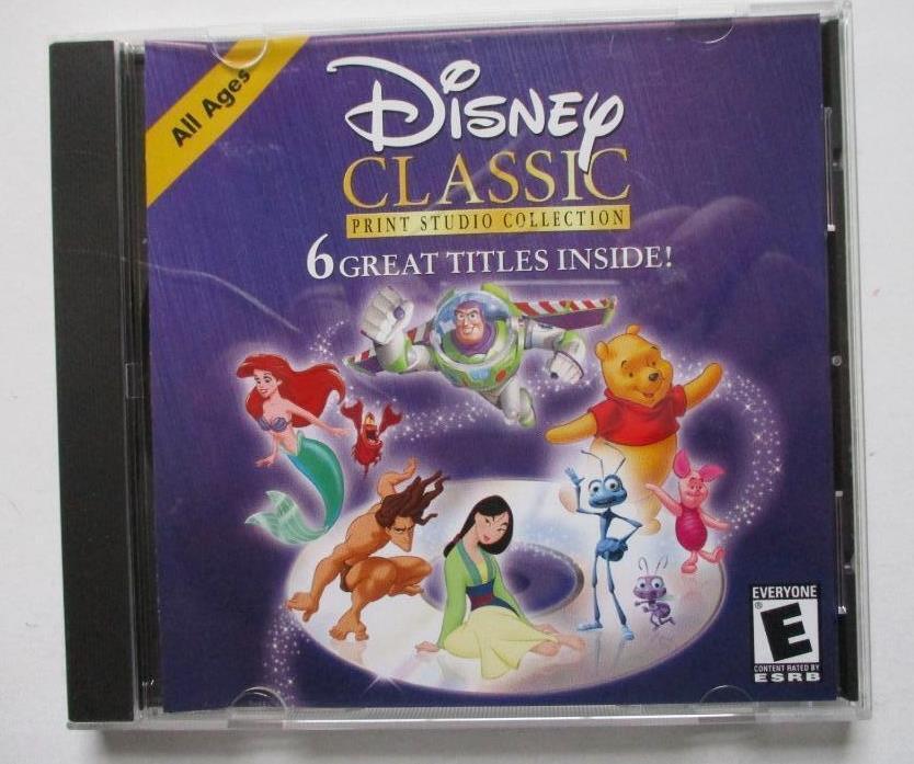 Disney's Classic Print Studio Collection (1999 PC, CD-ROM Software) 6 Great Ones