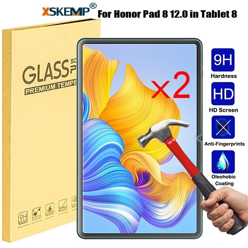 2 Pcs For Honor Pad 8 12 inch Screen Protector Tablet Tempered Glass Guard Cover