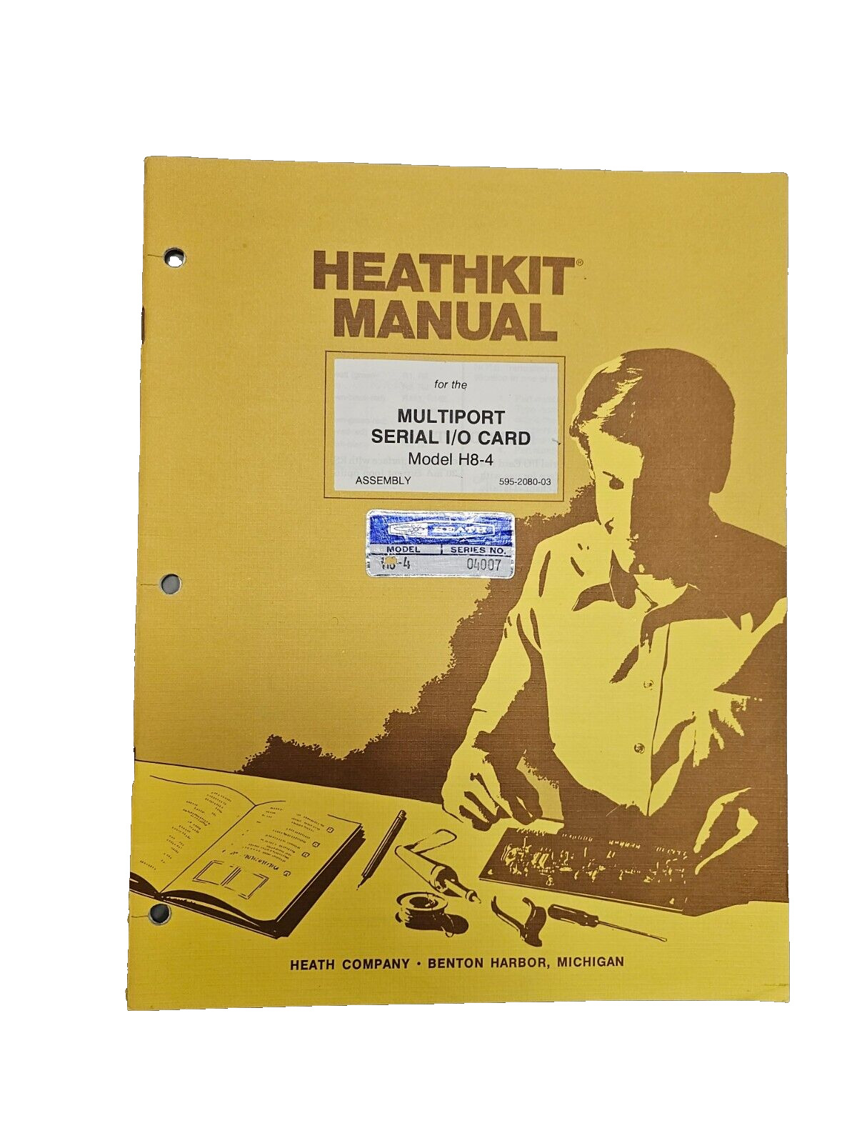 Vintage 70's Heathkit Manual Multiport Serial IO Card H8-4 Assembly 595-2080-03