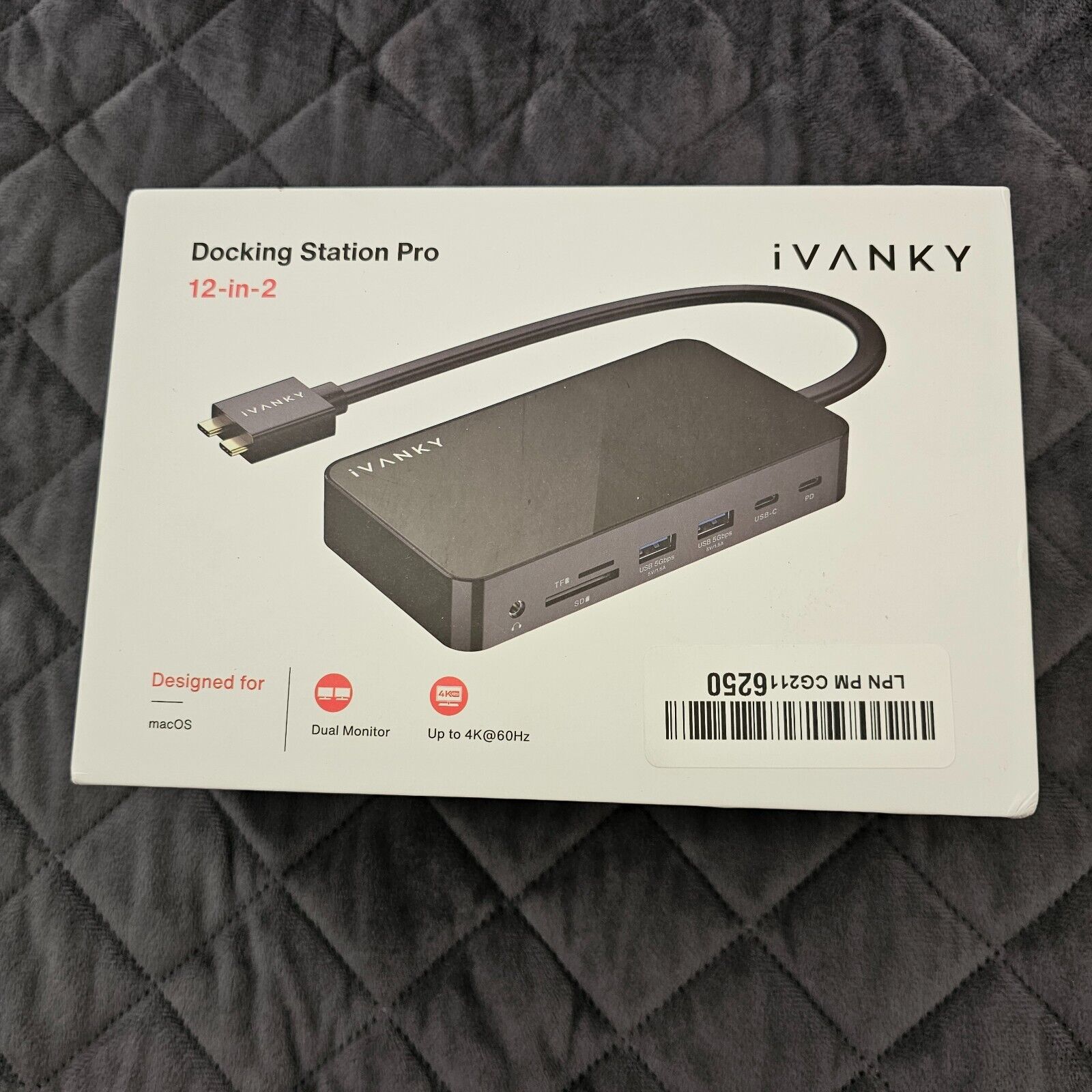 iVANKY FusionDock 1 MacBook Docking Station Pro 12 In 2 NO Power Adapter