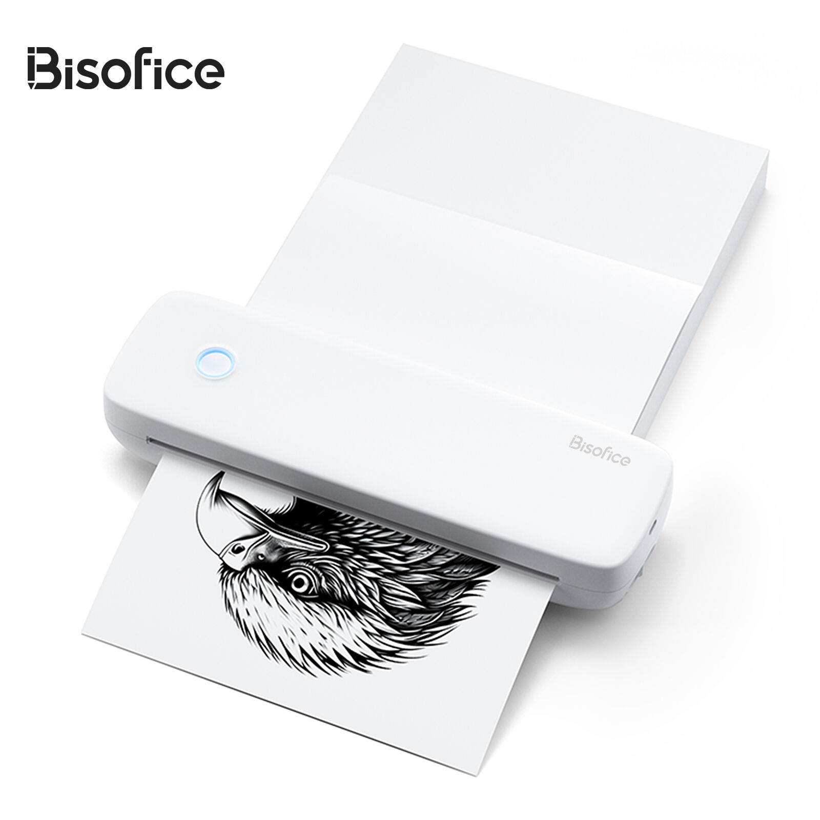 Bisofice A4 Portable Thermal Transfer Printer Wireless&USB Connect Connect S7E6