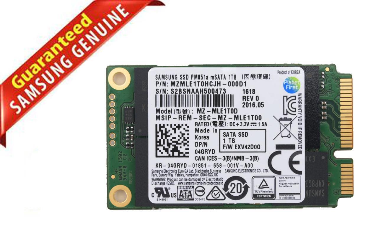 Samsung  MZ-MLE1T0D 1TB 6Gb/S MSATA Mini PCI-E Solid State SSD