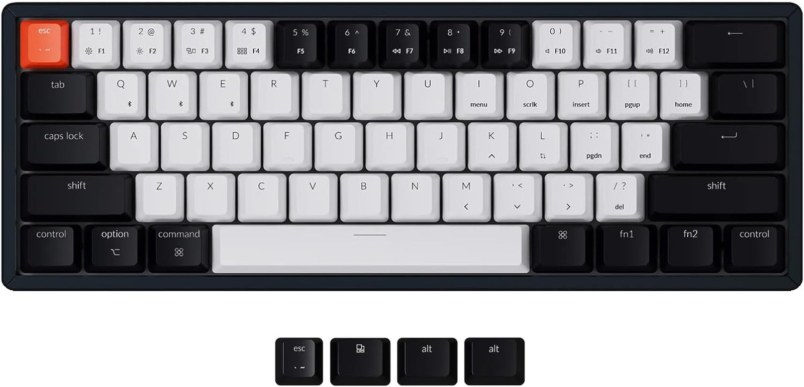 K12 60% Layout Hot-Swappable Bluetooth Wireless/Usb Wired Mechanical Gaming Keyb