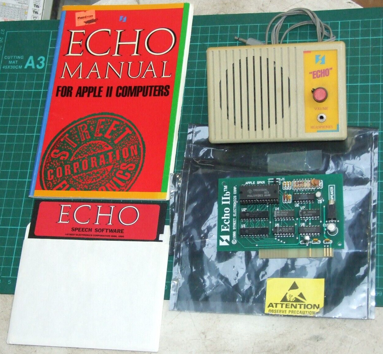 Echo IIb Speech Synthesizer set by Street Electronics for Apple II IIe IIgs