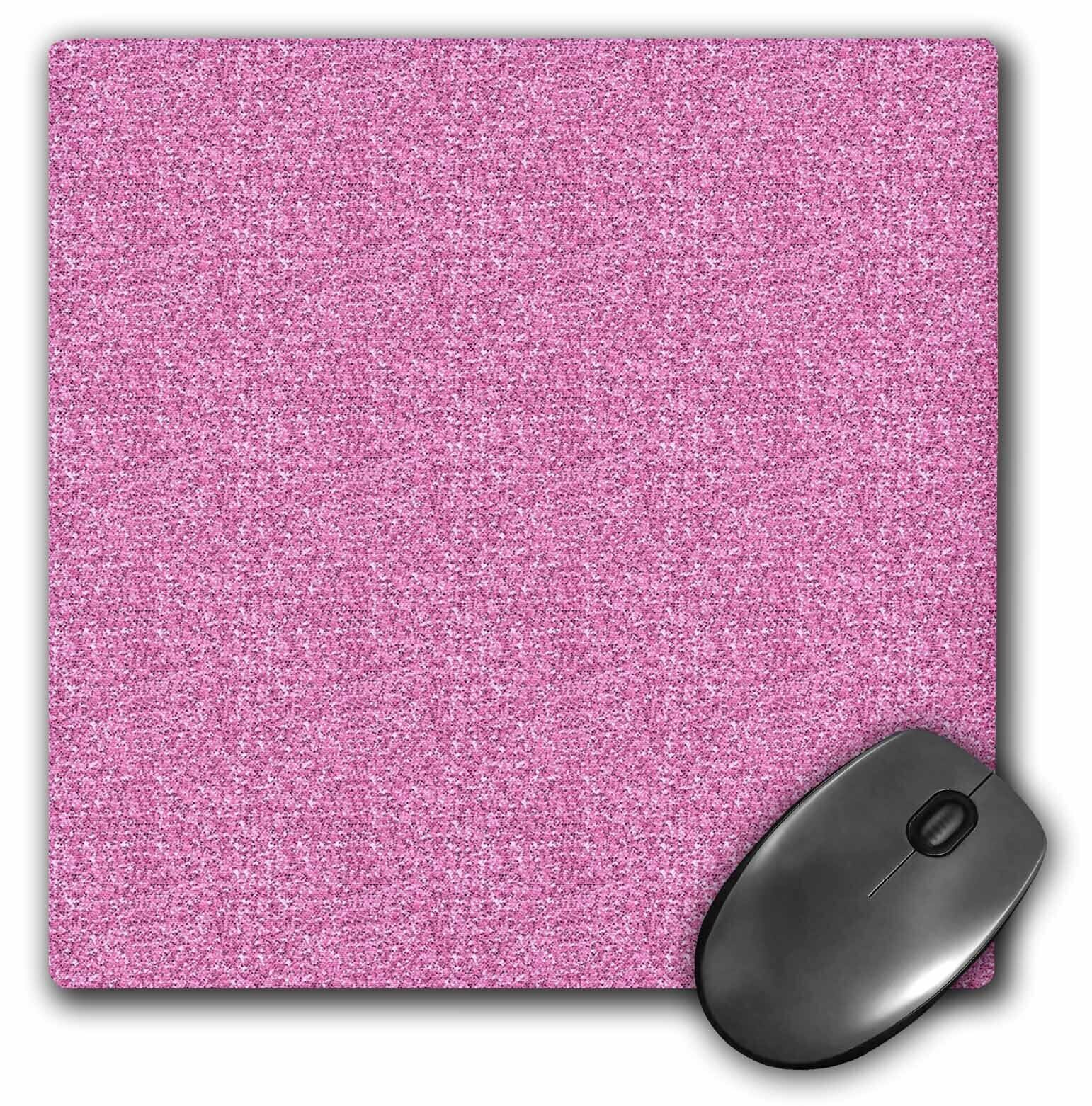 3dRose Girly Pink Glitter Glitzy Glam Sparkly Art MousePad