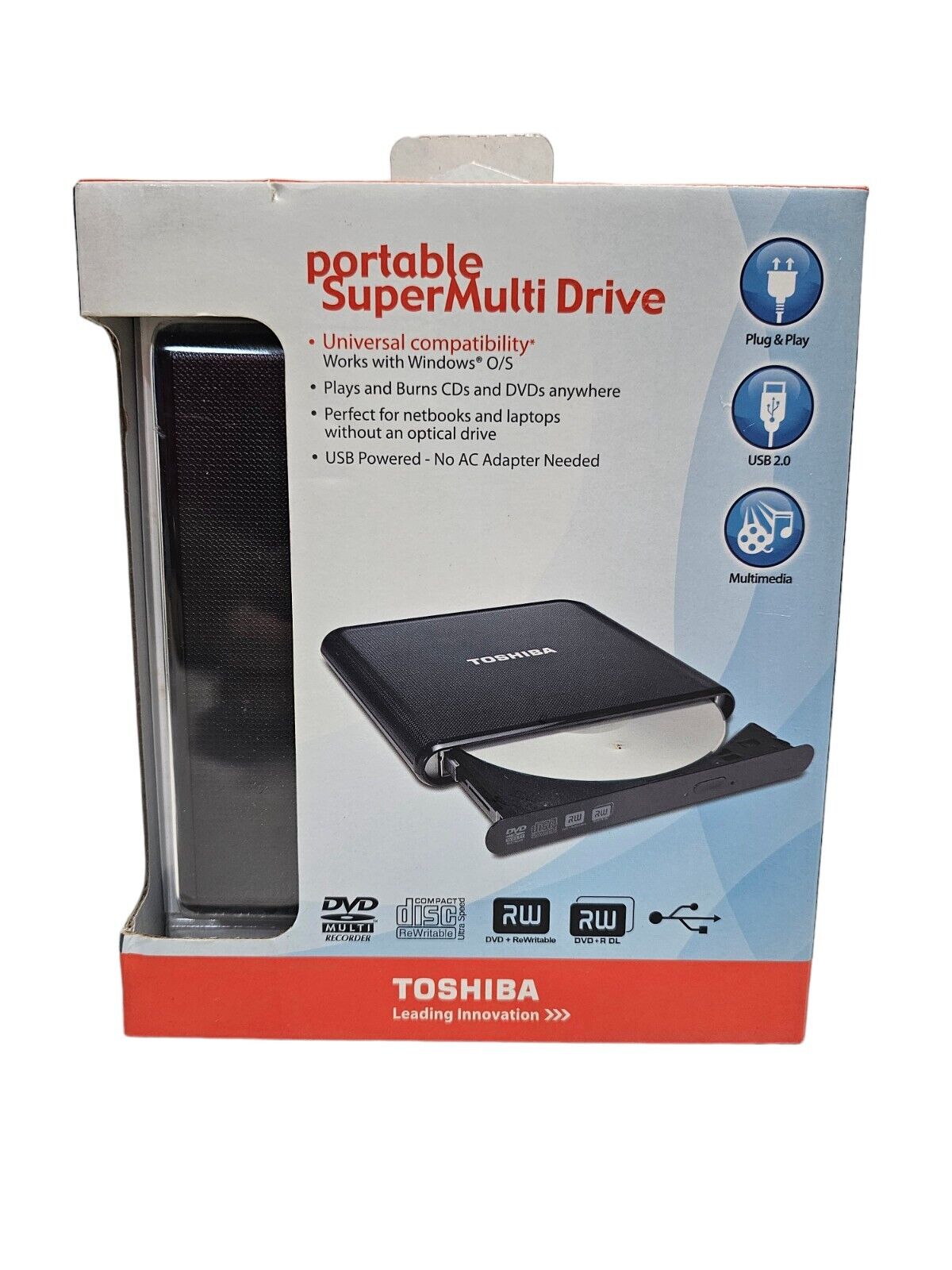Toshiba Factory sealed  Pa3834u-1DV2 USB 2.0 Portable DVD Super Multi Drive