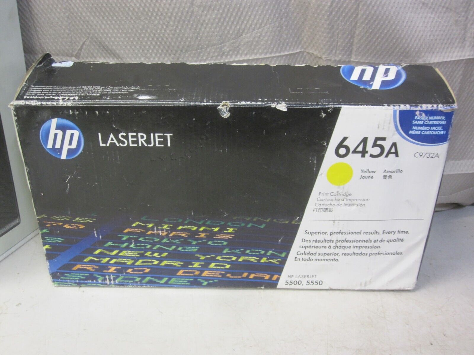 Genuine HP 645A Yellow Toner Print Cartridge C9732A - Factory Sealed Bag