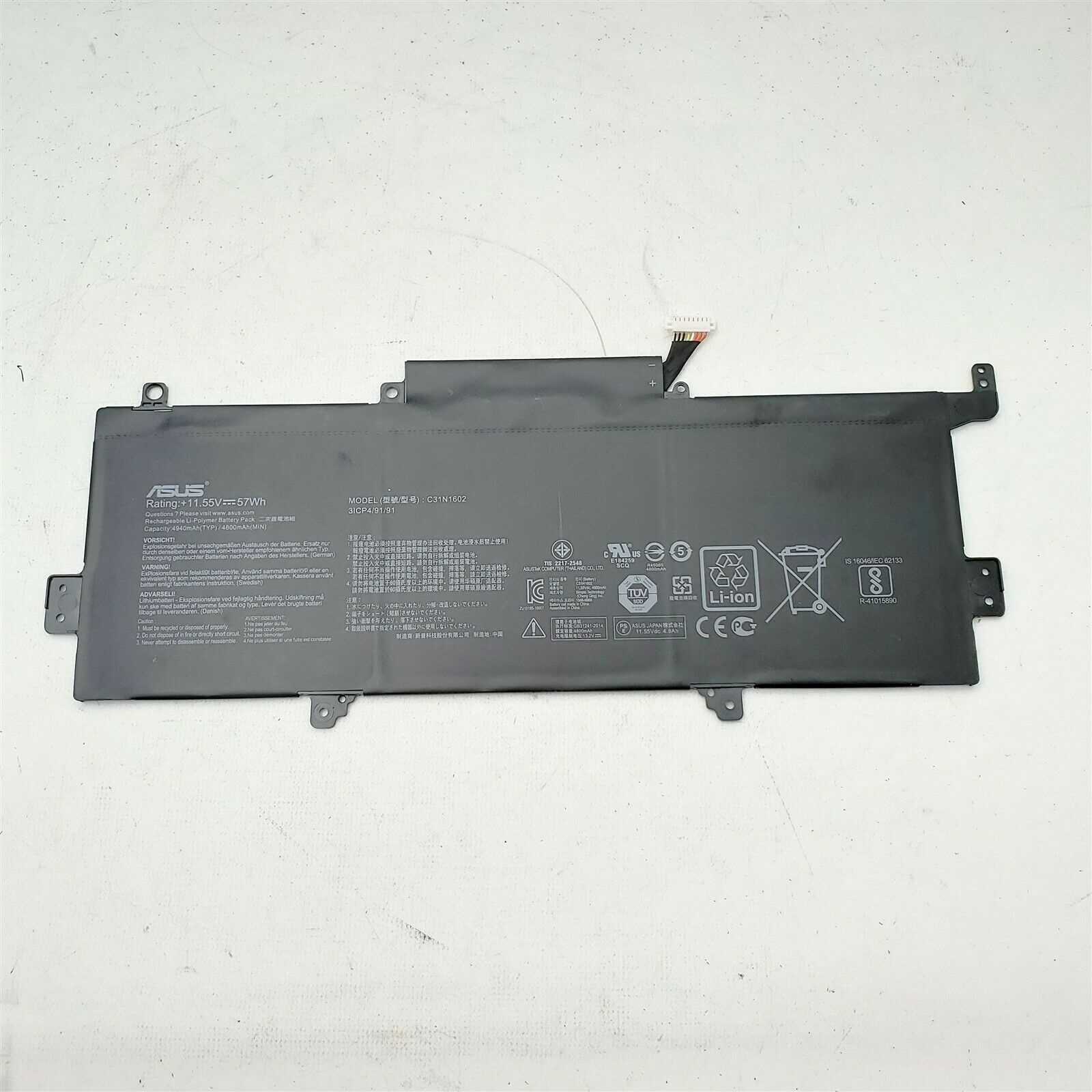 57Wh Genuine C31N1602 Battery For ASUS ZenBook UX330UA-1A UX330UA-1B UX330UA-1C
