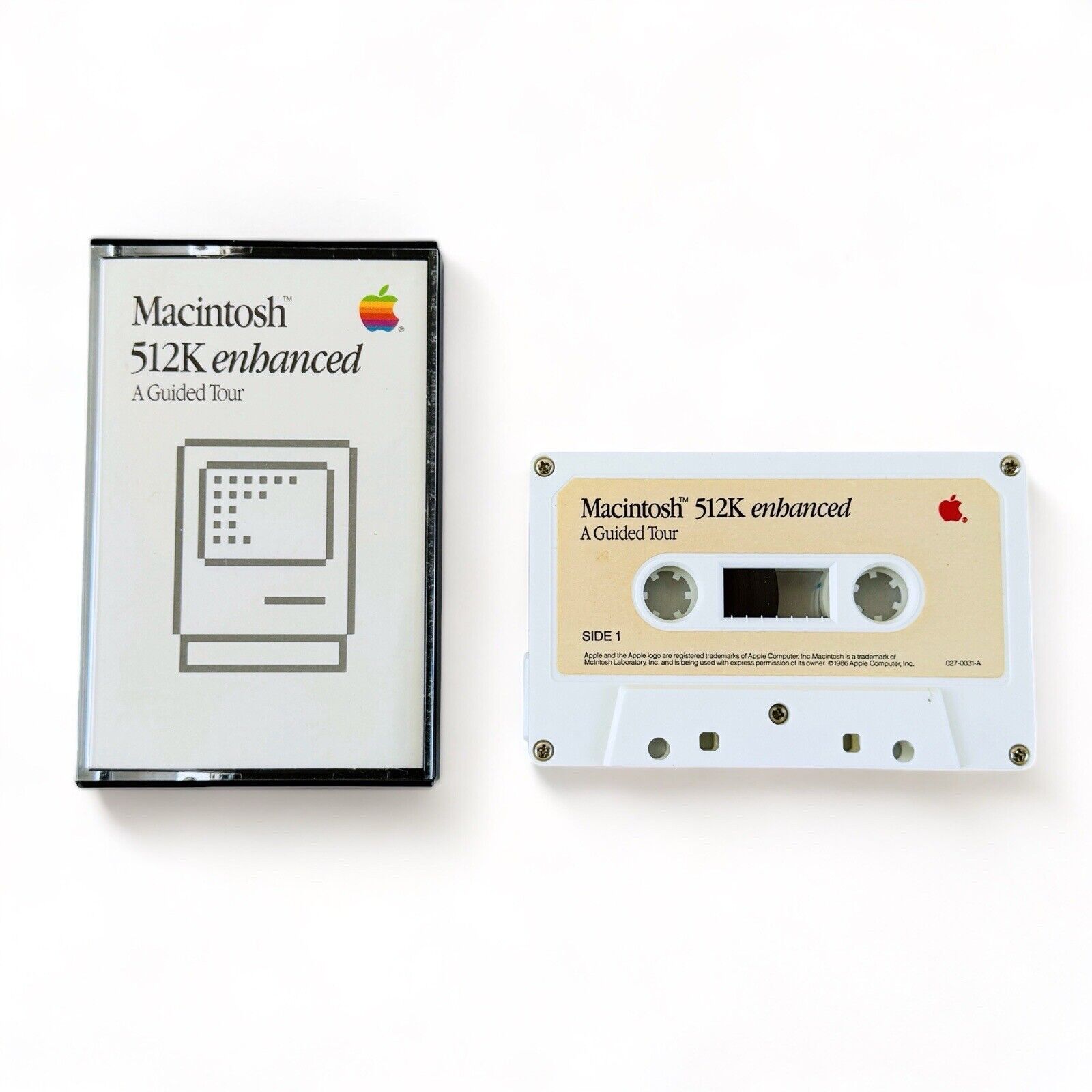Apple Macintosh 512k Enhanced VTG 1986 A Guided Tour Cassette Tape