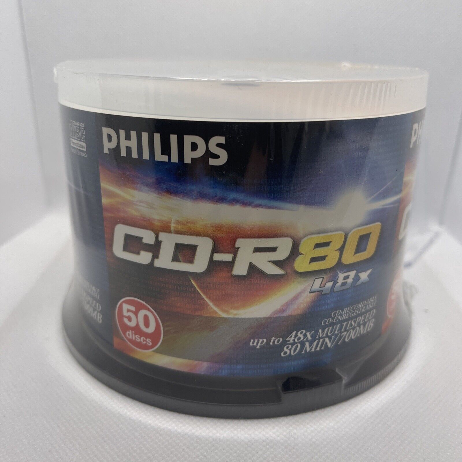 Philips Blank 50 Discs CD-R 80 52x Recordable 700MB 80min NEW Sealed