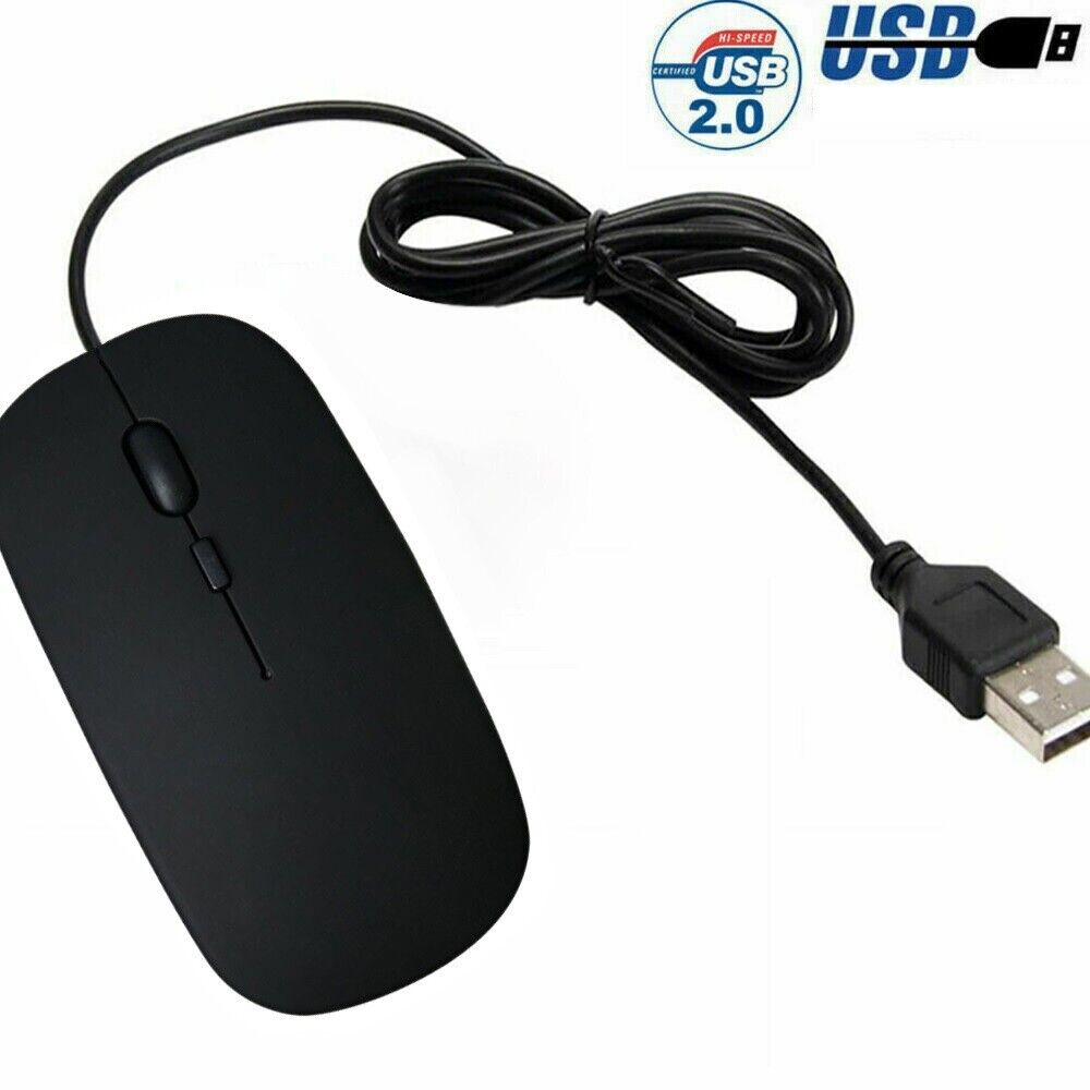 Wired USB 2.0 Optical Scroll Wheel Mouse for PC Laptop Notebook Desktop 1600 Dpi