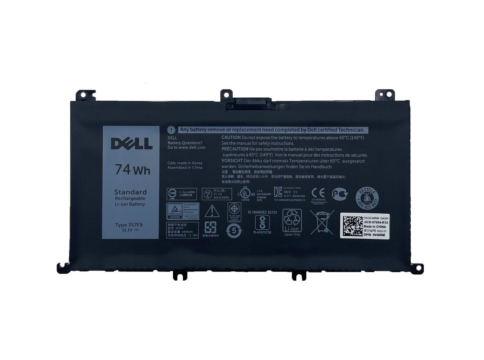 NEW OEM 74Wh 357F9 Battery For Dell Inspiron 15 7000 5576 7566 7559 71JF4 071JF4